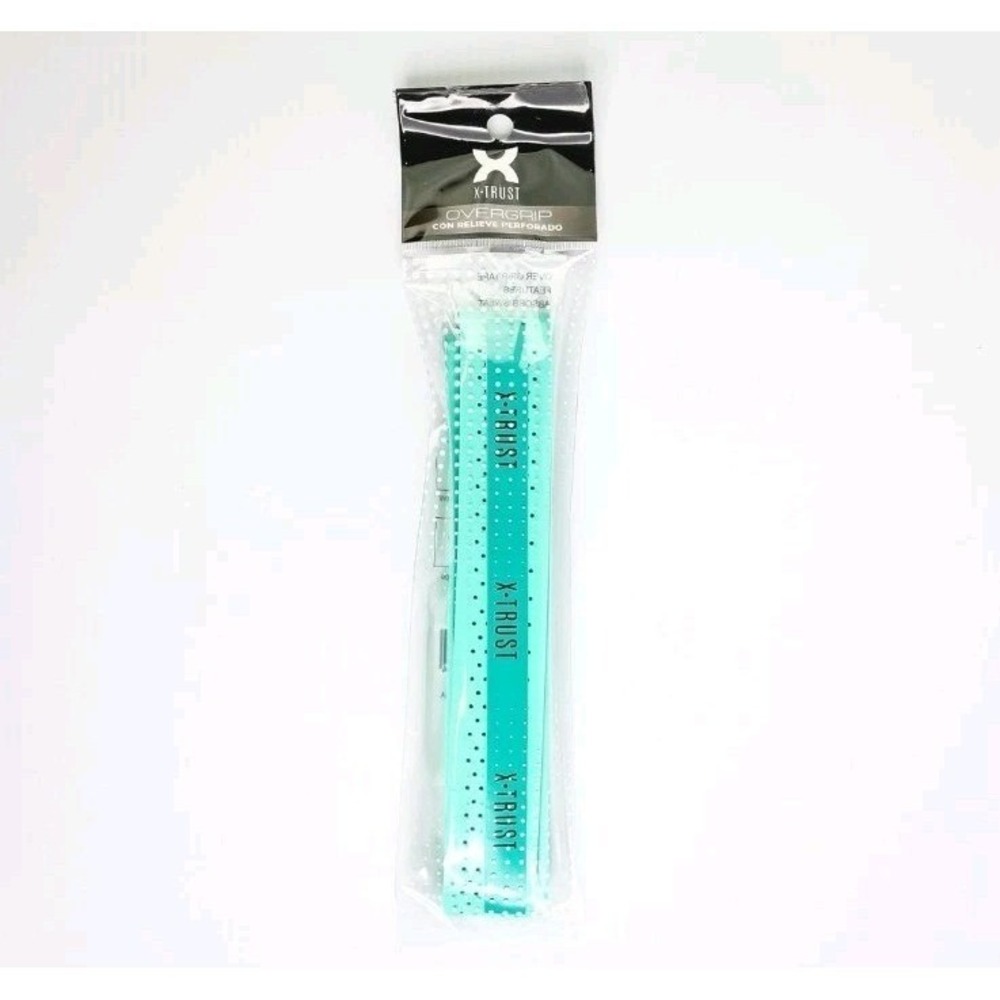 X-Trust Perforated Overgrip Racket Wrap Teal Blue Padel Tennis Pickleball NEW - Picture 3 of 5
